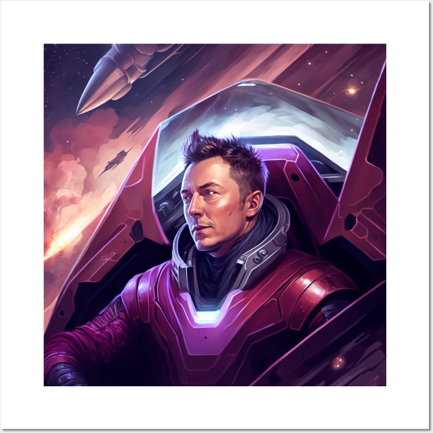 Elon Musk Wall Art by Moe Tees